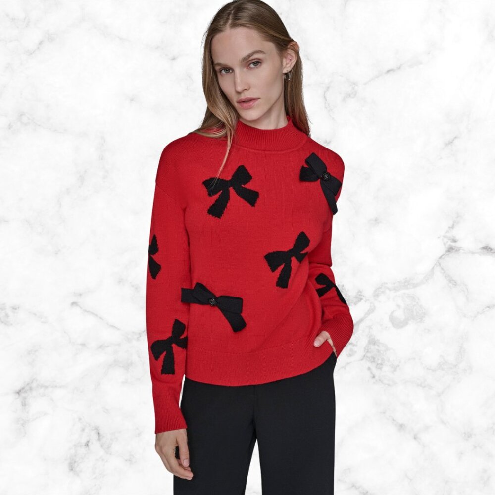NWT | KARL LAGERFELD PARIS | 3D Bow Sweater | Size L